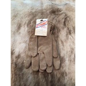 NEW Vintage Fairfield Custom Tanned Leather Work Gloves Vellum Lining Large NWT